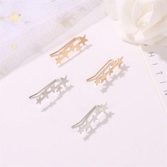 5 Stars Earrings Wire Earrings - Picture 5 of 5